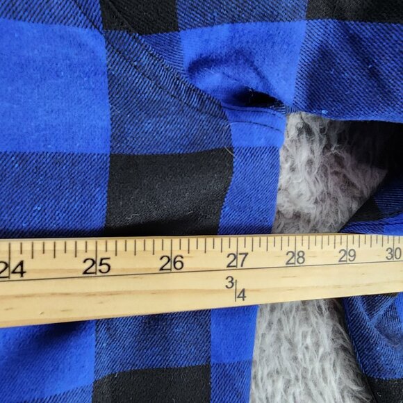 Design in Italy Shirt Mens 2XL Blue Plaid Flannel Long Sleeve Button Up *GUC* - Picture 6 of 9